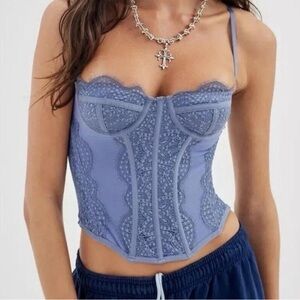Urban Outfitters “Out From Under Corset Top” Blue, Meduim